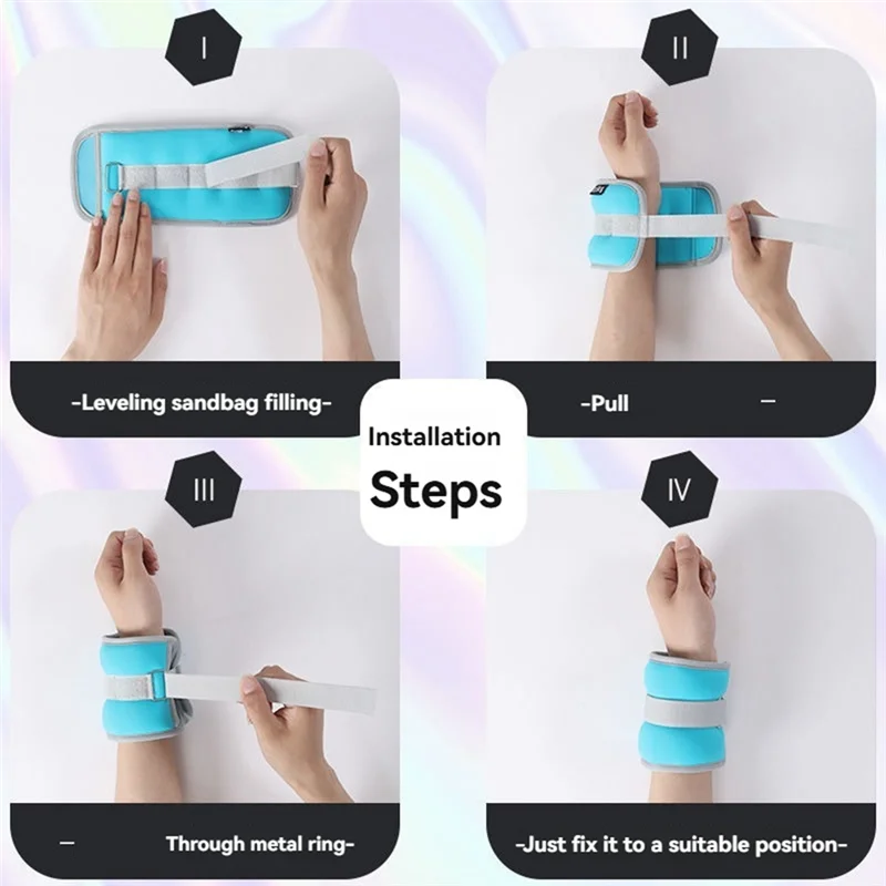 RTSHE-Fitness Equipment Portable Sandbag Ankle Wrist Weights Sandbag Equipments Exercise Fitness Load Running Yoga Dancing C