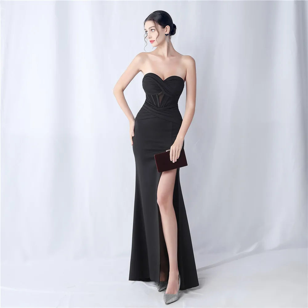 Formal Dresses for Special Events Satin Evening Dress Luxury Woman Party Occasion Long Event Elegant Women Luxurious Mermaid