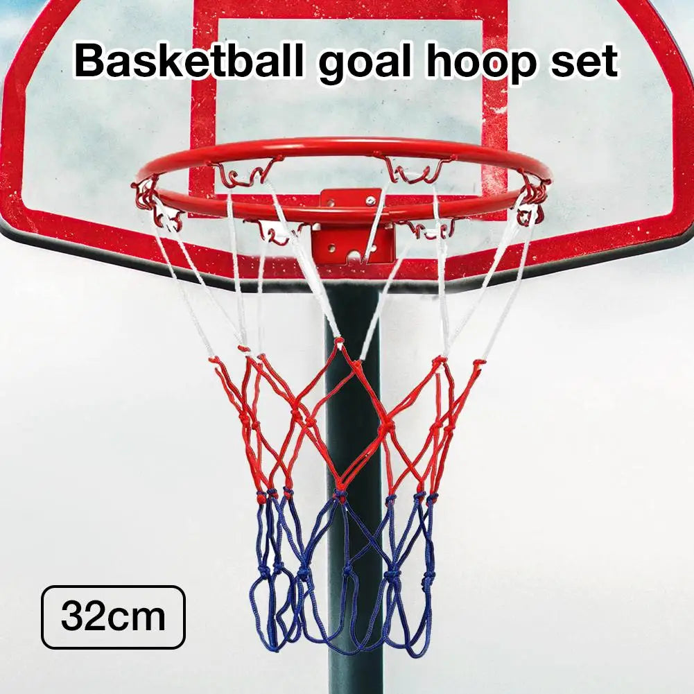 Indoor/Outdoor Wall Mounted Basketball Hoop with Net - Durable and Versatile Sports Equipment