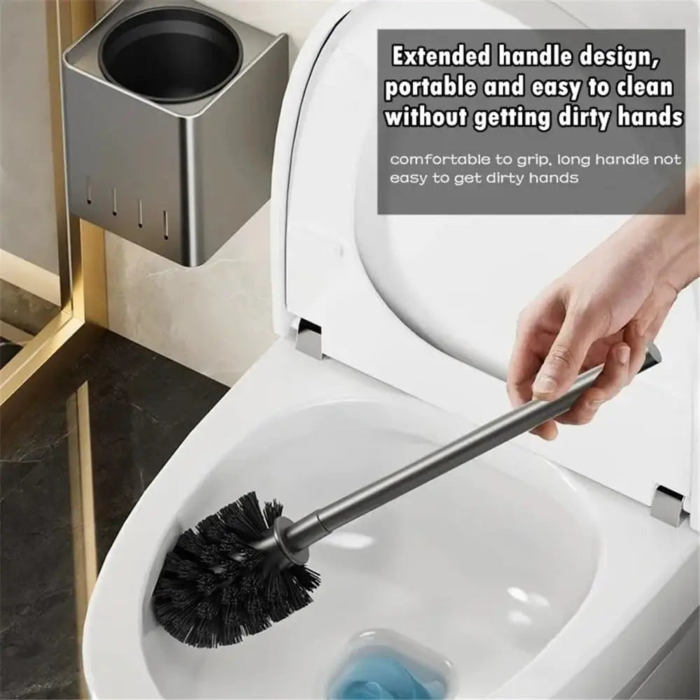 Toilet Brush  Wall Hanging Floor Household Toilet Brush Brush Bathroom Accessories Set for Bathroom hotel restroom RV