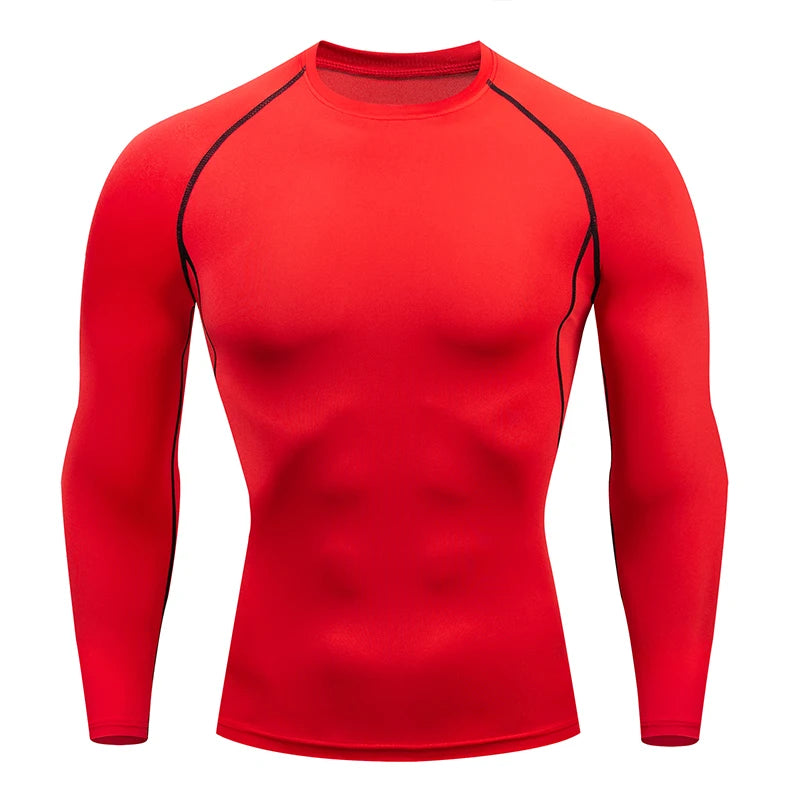 Long Sleeve Compression Shirts for Men Gym Workout Rash Guard Undershirts Baselayers Athletic Quick Dry Tees Top Running clothes