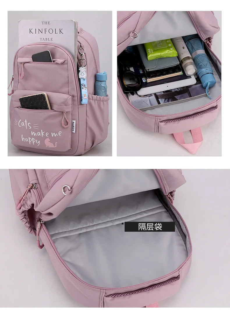 Backpack School Bag Girl Back Pack For Children Kid Child Teenager Female Class Schoolbag Primary Women Bagpack Teen Bookbag Kit