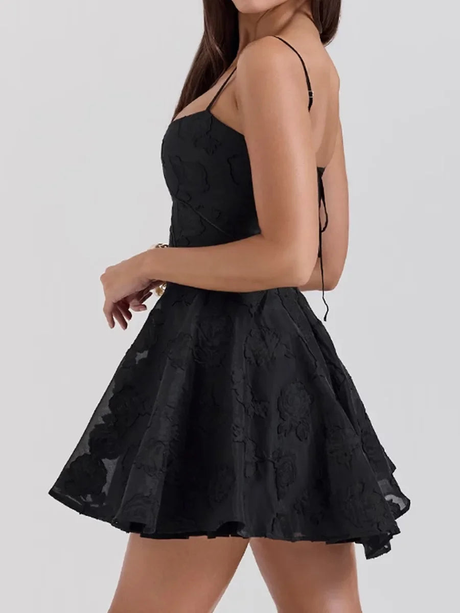 2025 Summer Dresses for Women Fashion Casual  A Line Dress Lace Up Elegant Graduation Birthday Dress