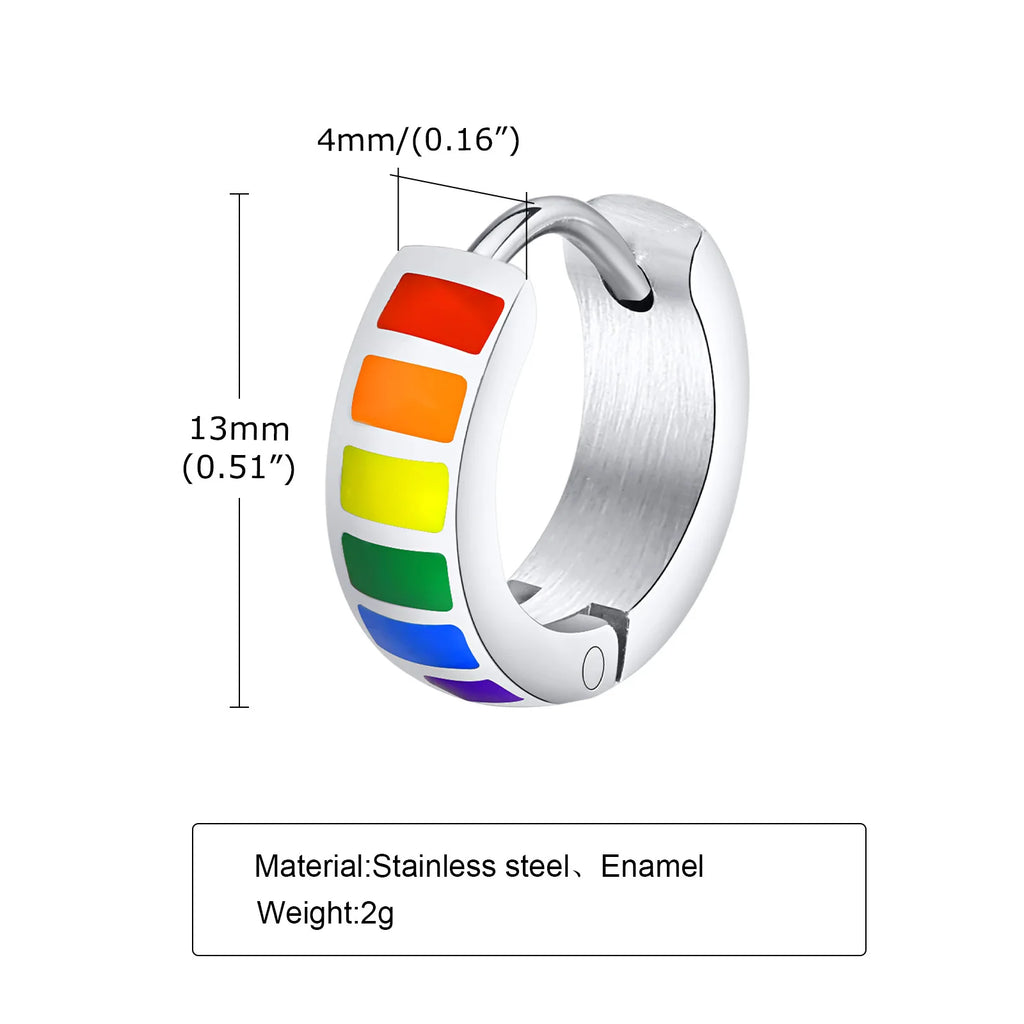 Fashionable Men's and Women's Stainless Steel Ring Earrings Without Ear Holes Ear Clips Jewelry Gifts