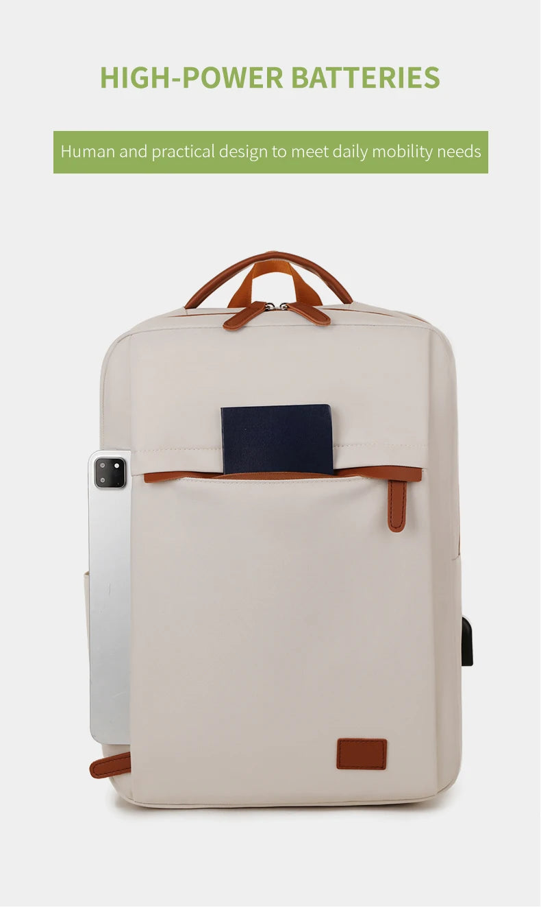 Fashionable and Simple Large-Capacity Backpack for Daily Commuting and Office Use