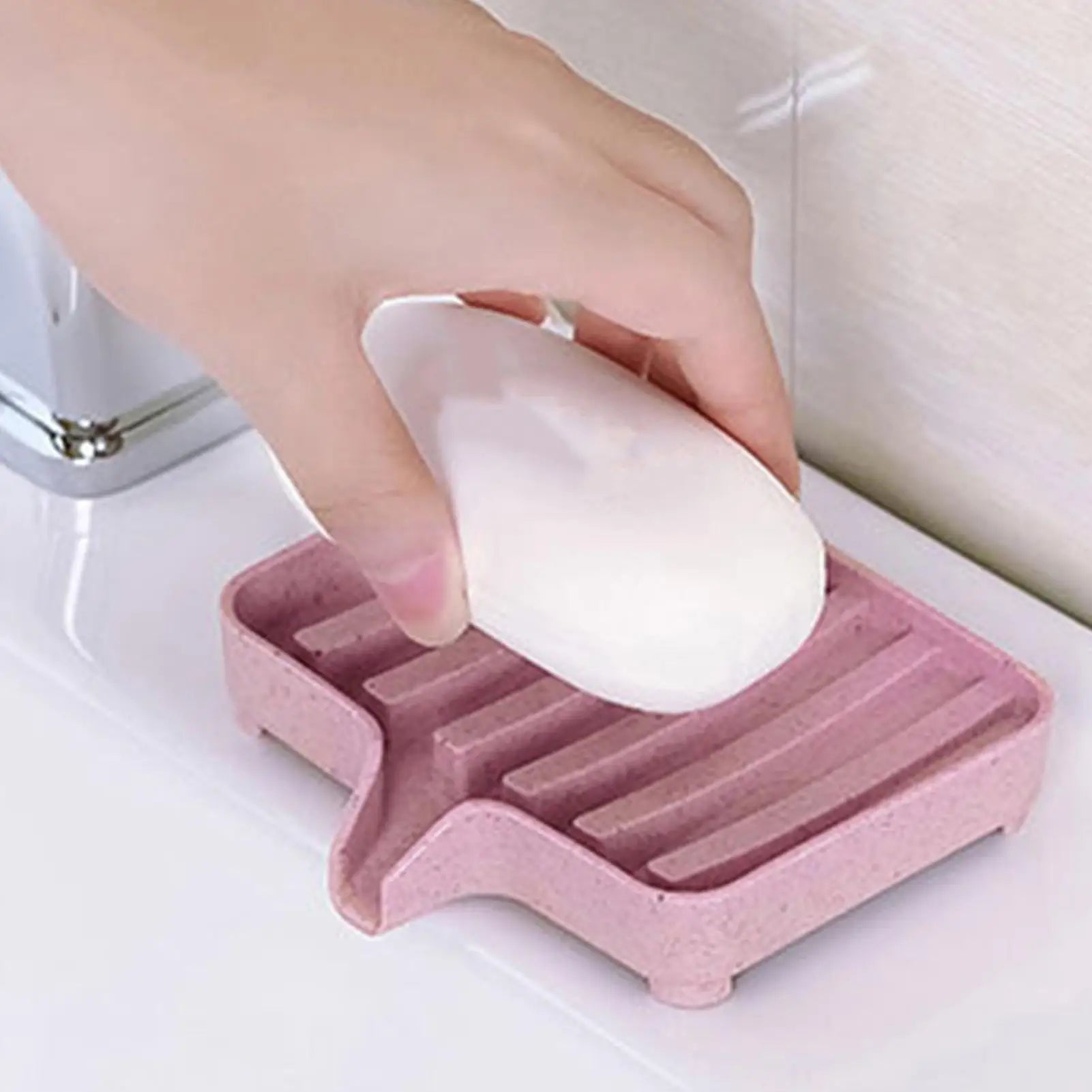 Bathroom Draining Soap Tray with Drain Shower Soap Storage Containers Toilet Draining Soap Storage Box for Home Kitchen
