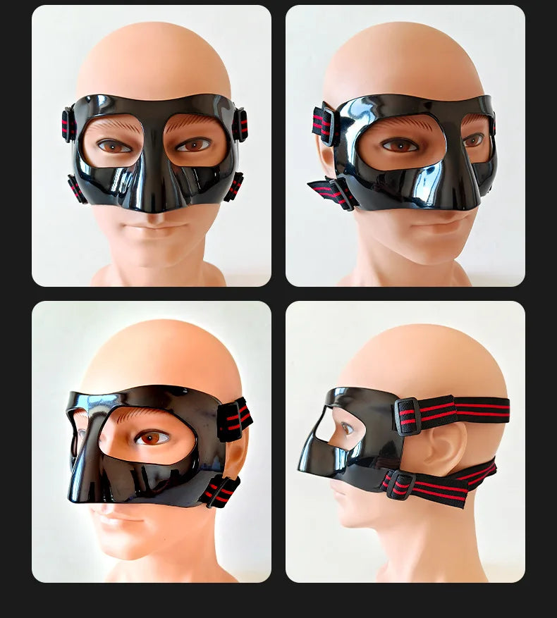 Sports Nose Helmet Basketball Mask Nose Guard Face Shield Protective Mask With Adjustable Elastic Strap Anti-collision Equipment
