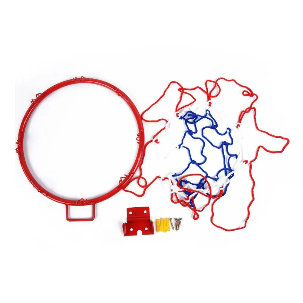 Indoor/Outdoor Wall Mounted Basketball Hoop with Net - Durable and Versatile Sports Equipment