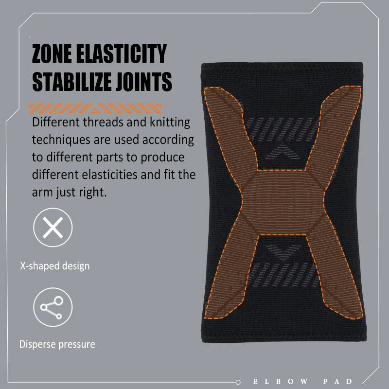 Sports Elbow Pads with Silicone Massage Tennis Arm Joint Sleeves Outdoor Basketball Arm Protectors Fitness Sport Protective Gear