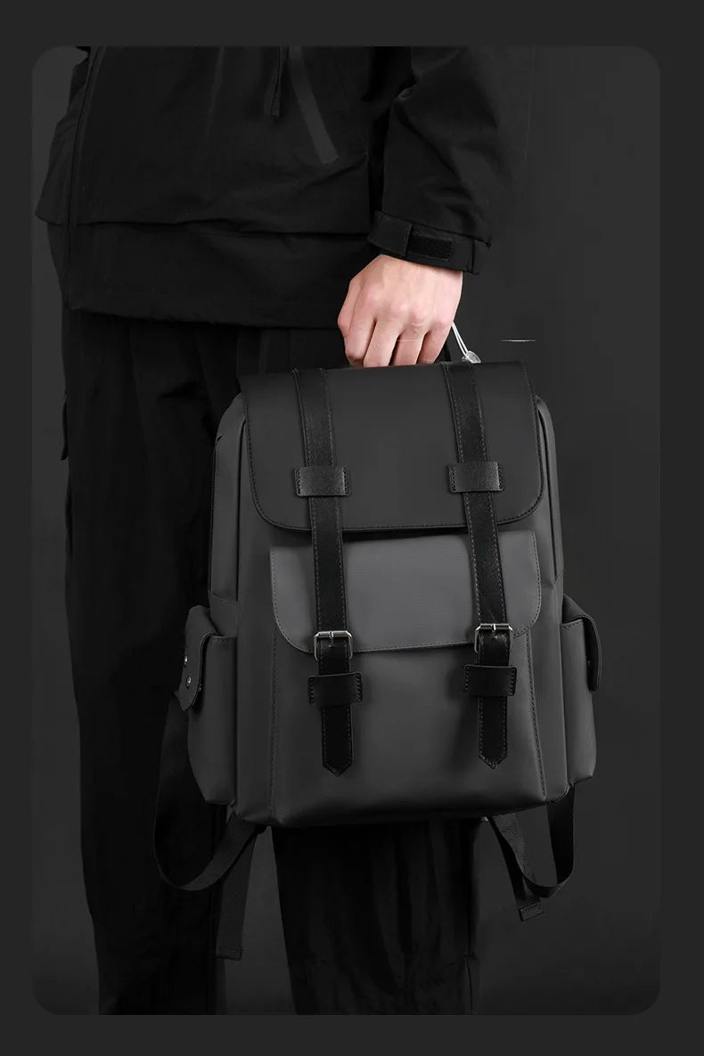 New Fashionable Backpack, Trendy Simple Casual Bag, Solid Color Business Travel Bag, Large Capacity Laptop Bag, Unisex Student School Bag, Multi-Functional Storage Bag