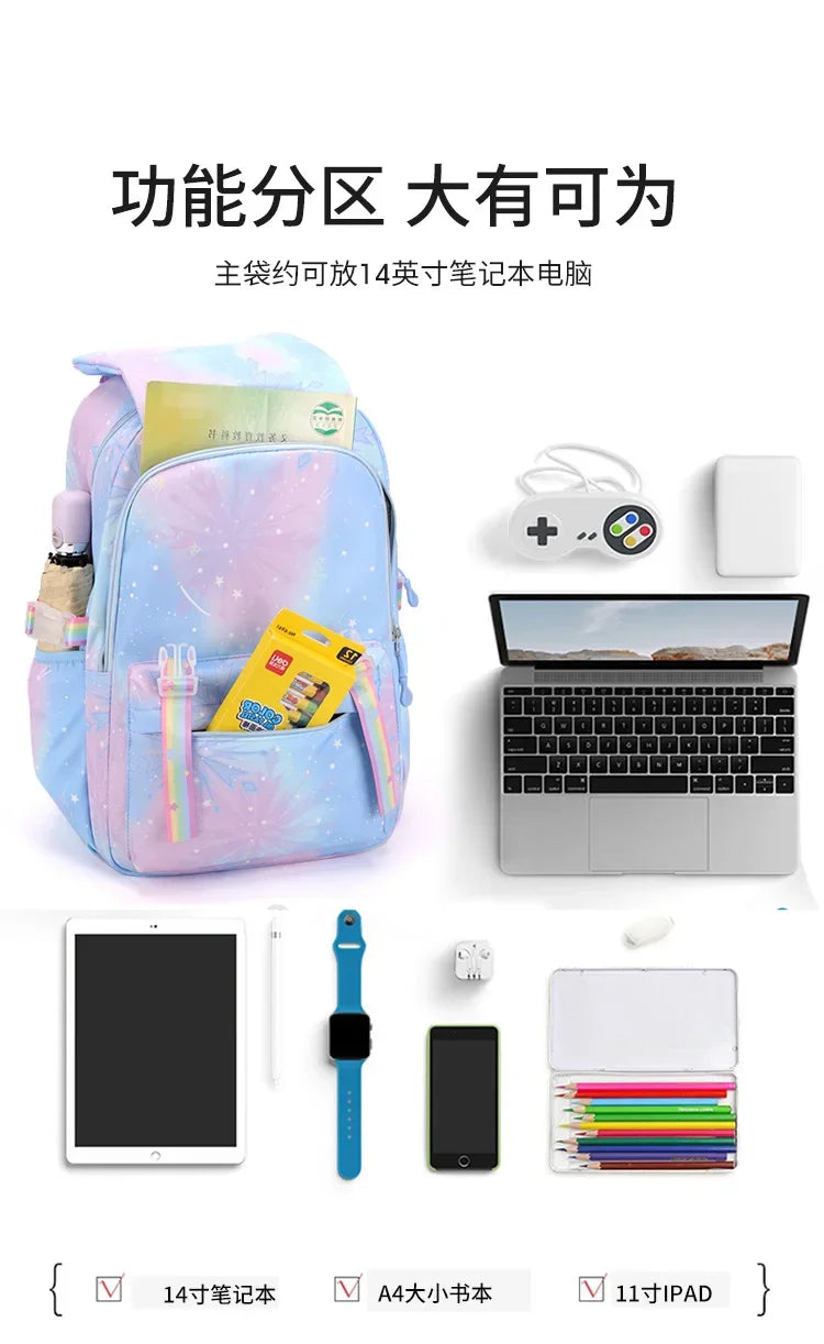 Backpack 2025 Cute Pink Backpacks for Girl Boy Fashion Casual Students Schoolbag Custom printed patterns are available.