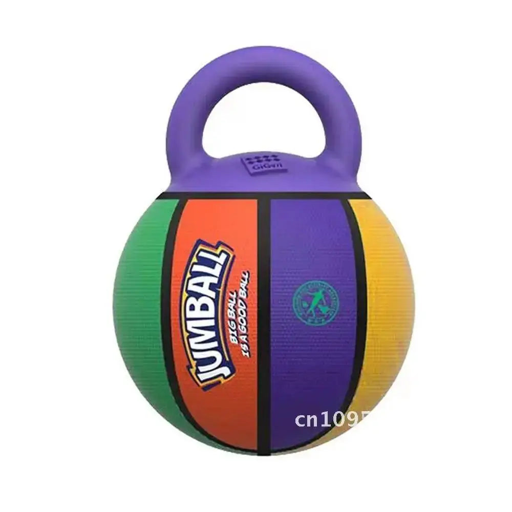 Pet Toy Toy Ball Bite-Resistant Basketball Rubber Handle Indestructible, Small and Dog Ball Game Interactive Training Large Dog