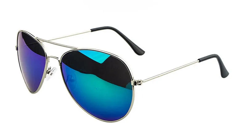 Sunglasses Men Metal Frame Sun Glasses Luxury Vintage Brand Designer Women Unisex Eyewear Blue Mirror Pilot Lunette De Soleil