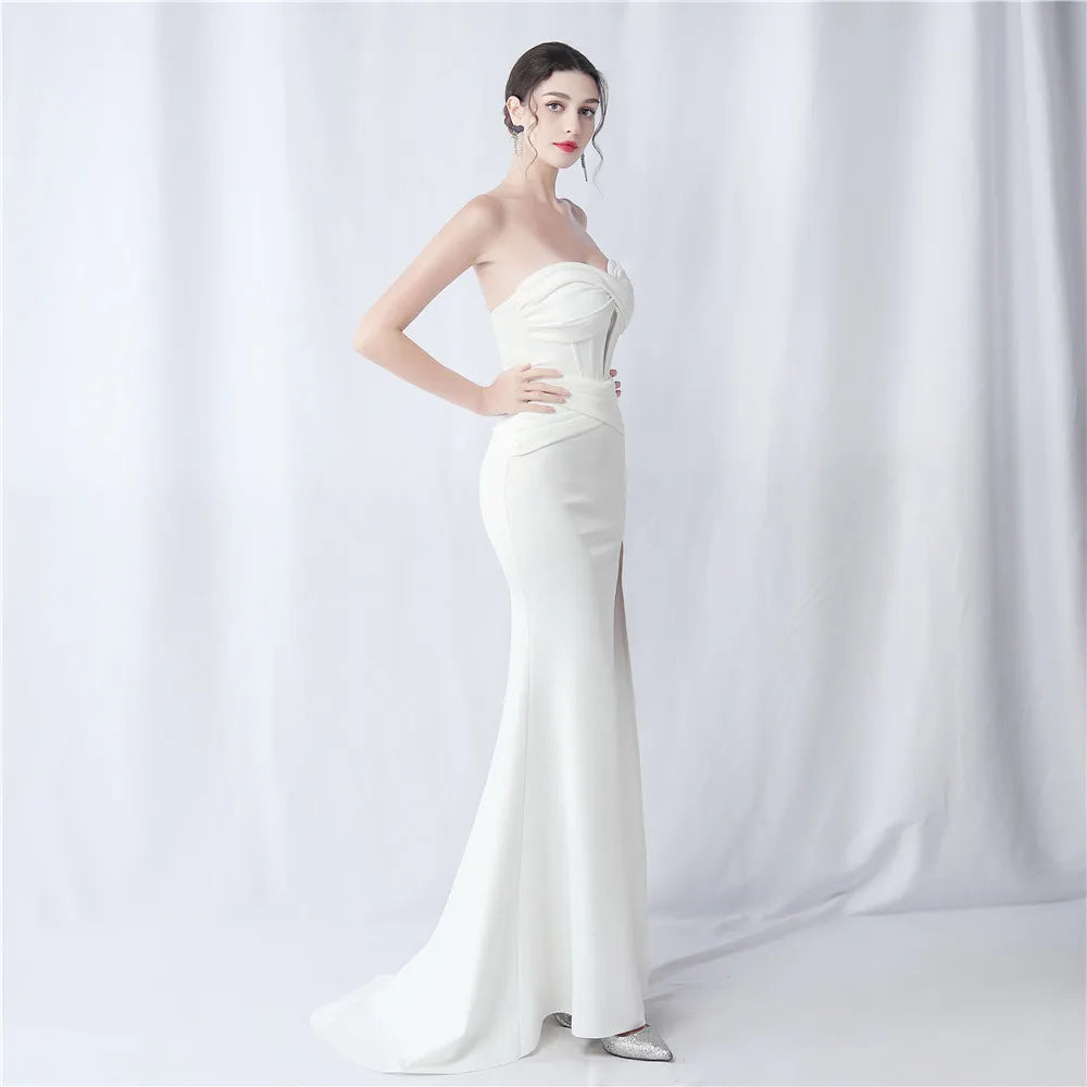 Formal Dresses for Special Events Satin Evening Dress Luxury Woman Party Occasion Long Event Elegant Women Luxurious Mermaid