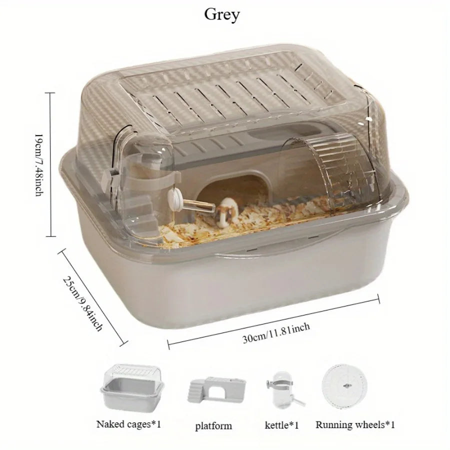 1pc Indoor Double Layer Hamster Cage Golden Bear Cage Large Space Hamster Castle Cage Detachable and Washable Small Pet Habitat