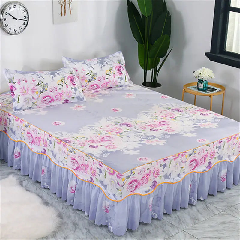 Bed Skirts Four Season Universal Skin-friendly Comfortable Protective Bedding Luxury Anti-slip Bedsheets Fashion Home Decoration