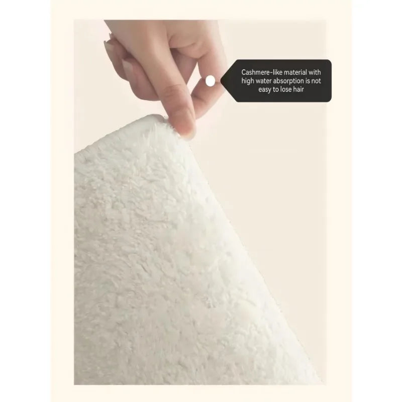 Bathroom floor mat Imitation cashmere absorbent floor mat at the door of the bathroom Household plush soft carpet
