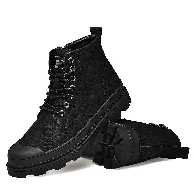 Winter Men Boots Waterproof Leather Boots Keep Warm Mens Ankle Boots Comfortable Man Work Boots Male Snow Boots Men Botas