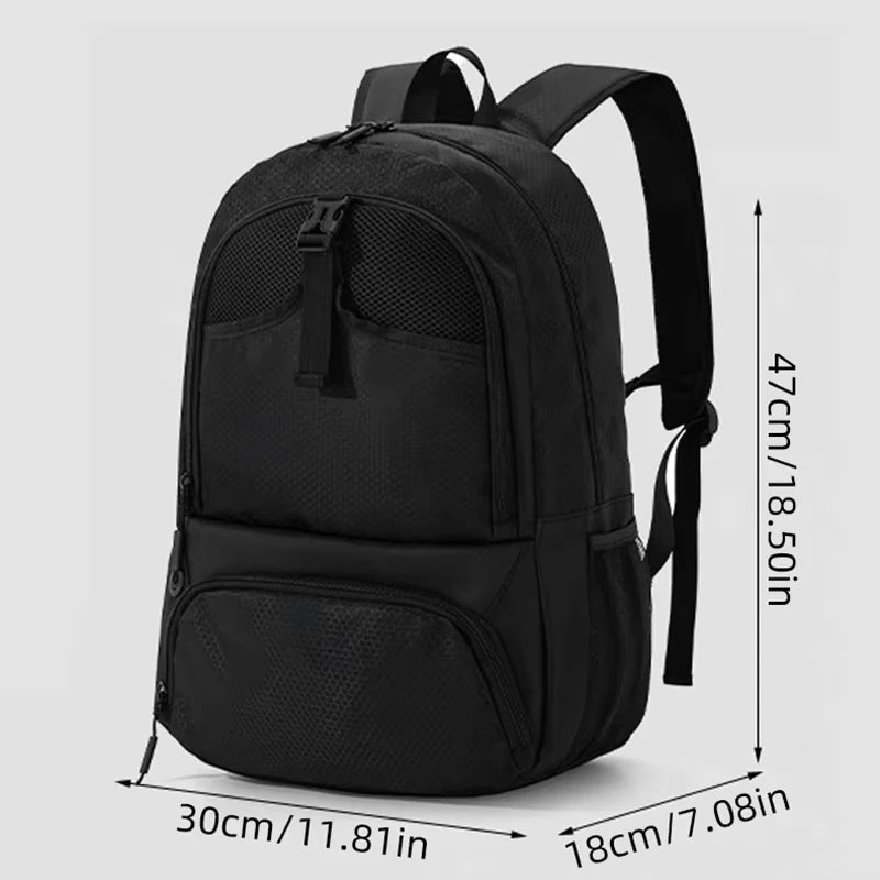 Sports Gym Fitness Yoga Backpack with Shoes Pocket Outdoor Large Camping Hiking Basketball Bag Capacity Soccer Equipment Pack