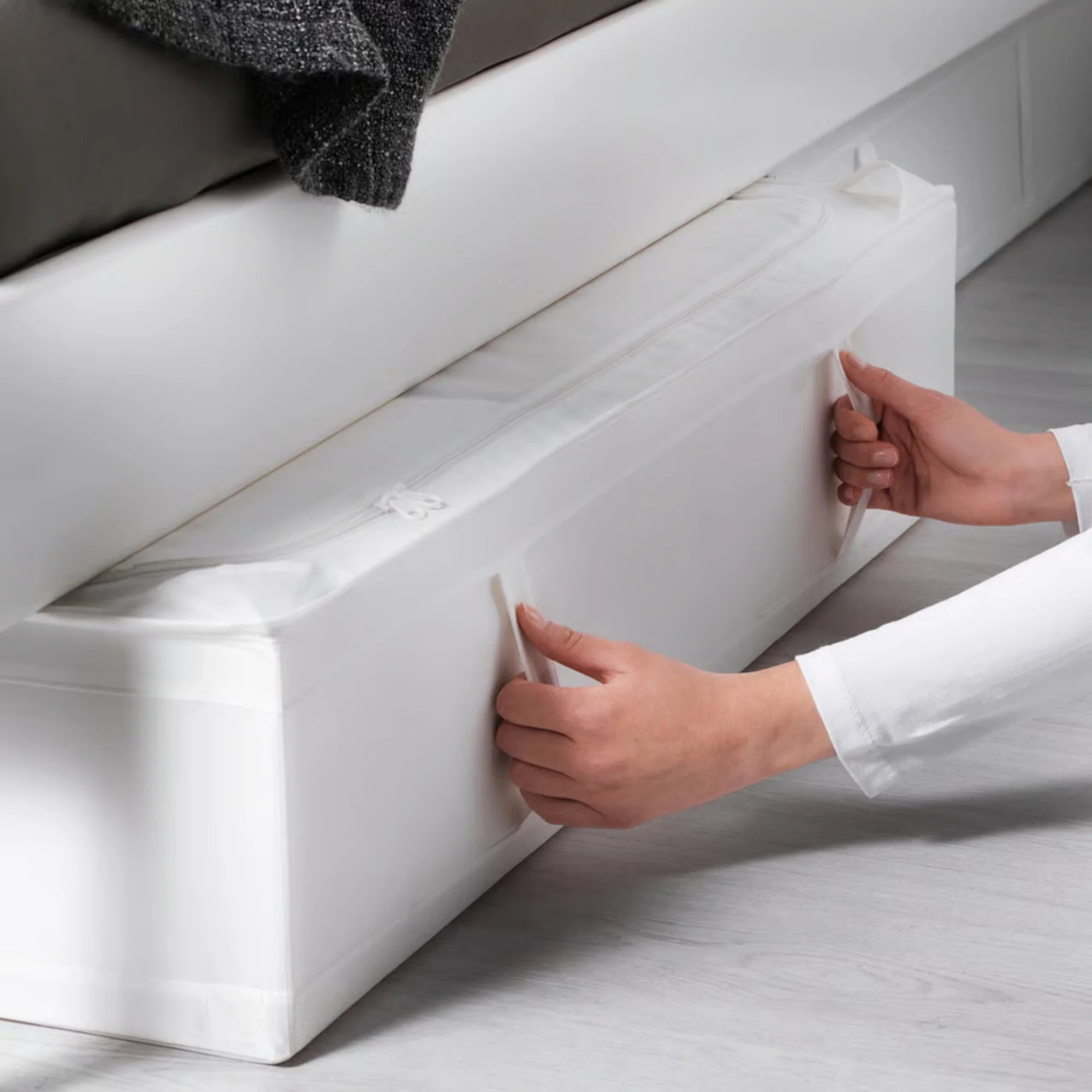 Under Bed Storage Containers, Durable Fabric, Washable, Collapsible, Under Bed Storage Bins For Clothes, Blankets, Sheets,