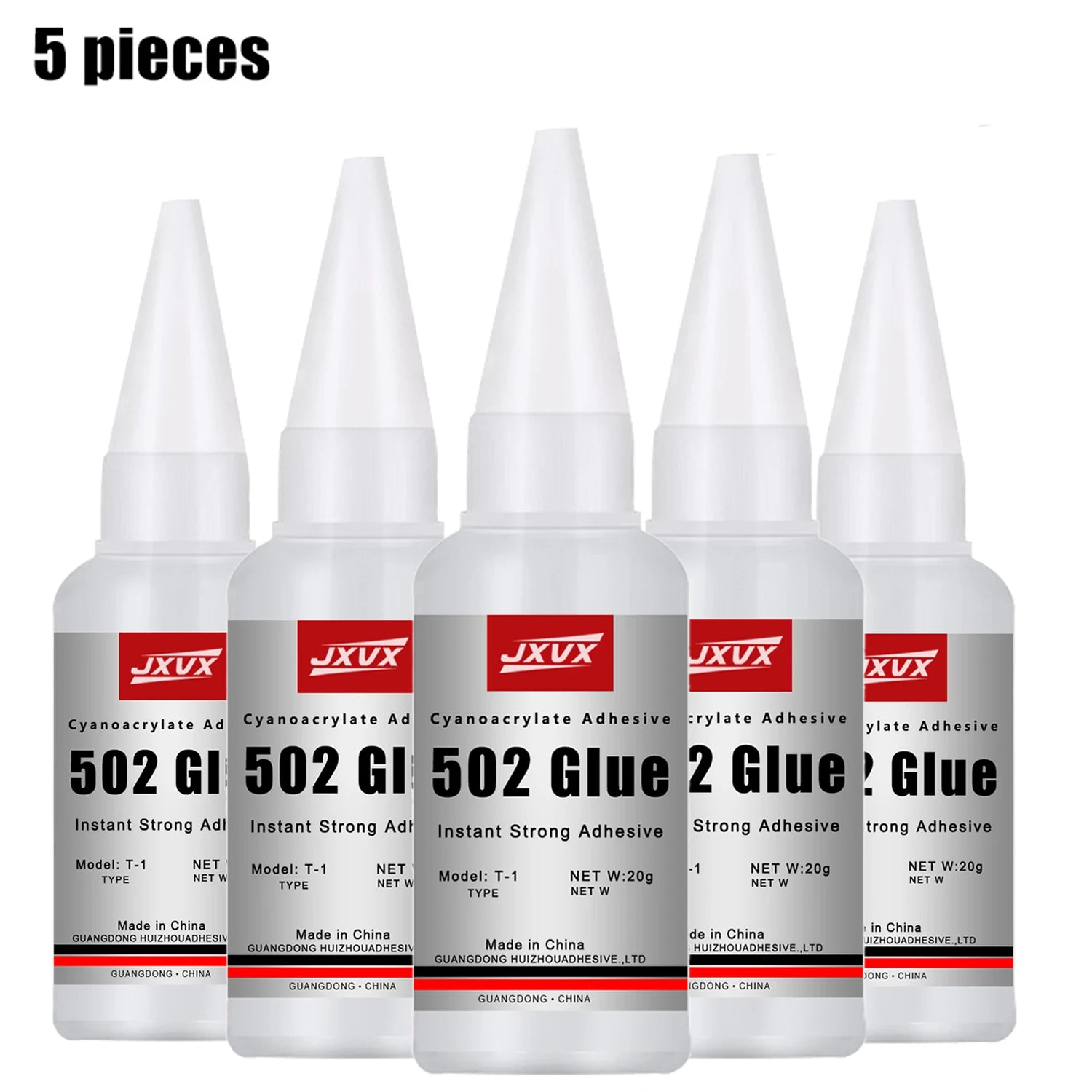 JXVX 1-5pcs 502 Super Glue Instant Quick-drying Cyanoacrylate Adhesive Leather Rubber Wood Metal Strong Bond Liquid Glue Tool
