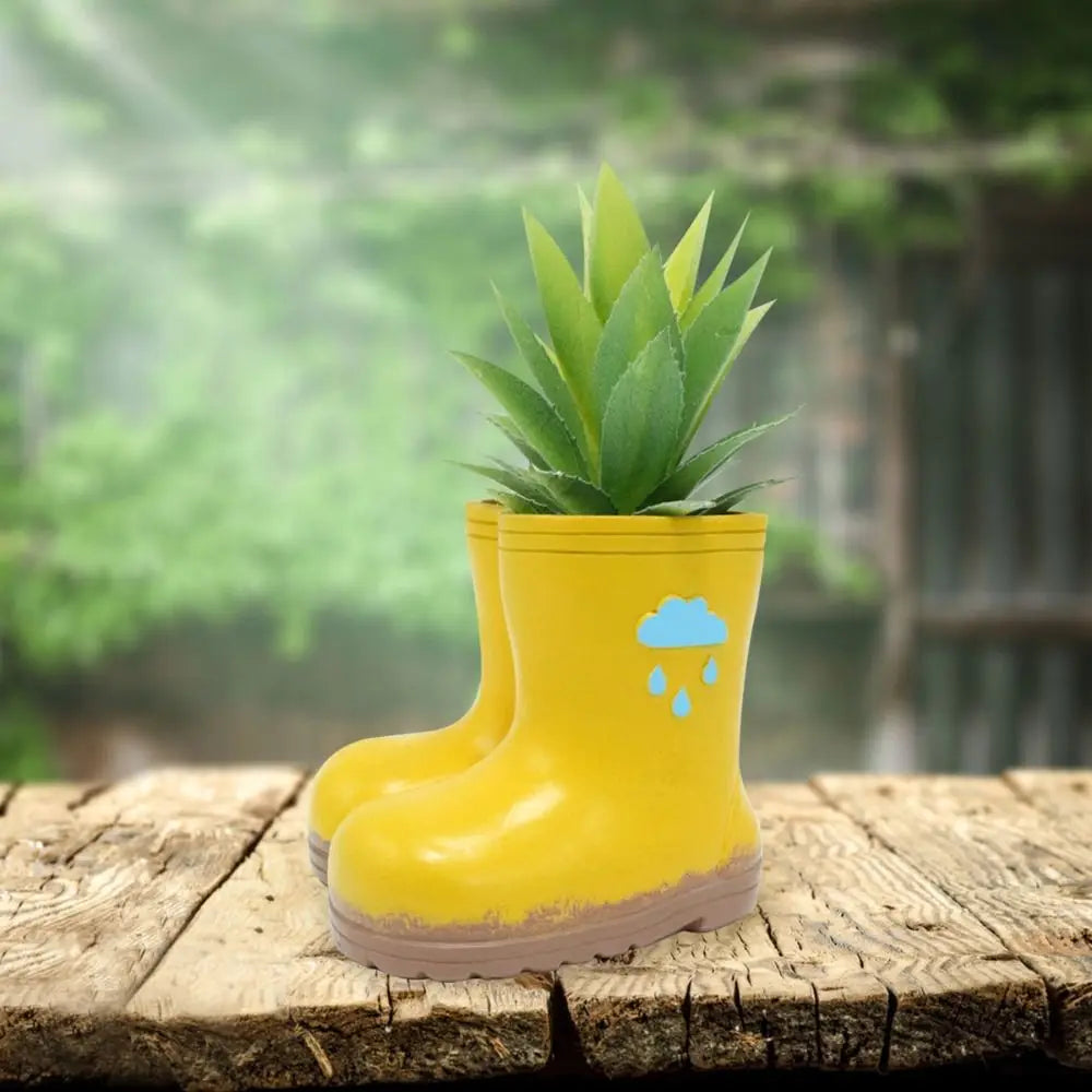 Garden Decoration Resin Rain Boot Planter Funny Decorative Flower Pot Crafts Pen Holder Balcony