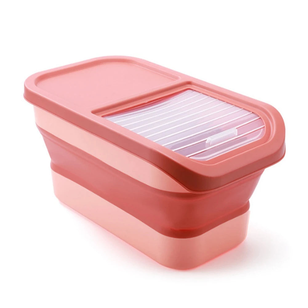 Pet Cat And Dog Food Storage Bucket Large Capacity Folding Sealed Storage Moisture-Proof Thickening Design Durable