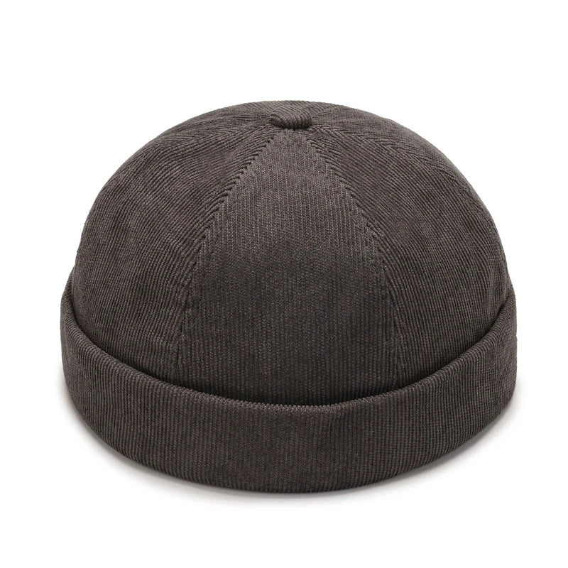 Beanie Hat Hip Hop Hats Bonnet Homme Winter Hat For Women Brimless Skullies Cap Men's Solid Color Street Vintage Portable Hats