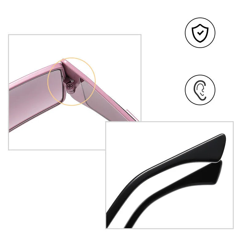 2024 Sense Of Technology Sunglasses Trendy New In One-piece Lens Goggle Ladies Outdoors Riding Sports Metal Suneyeglass 301150