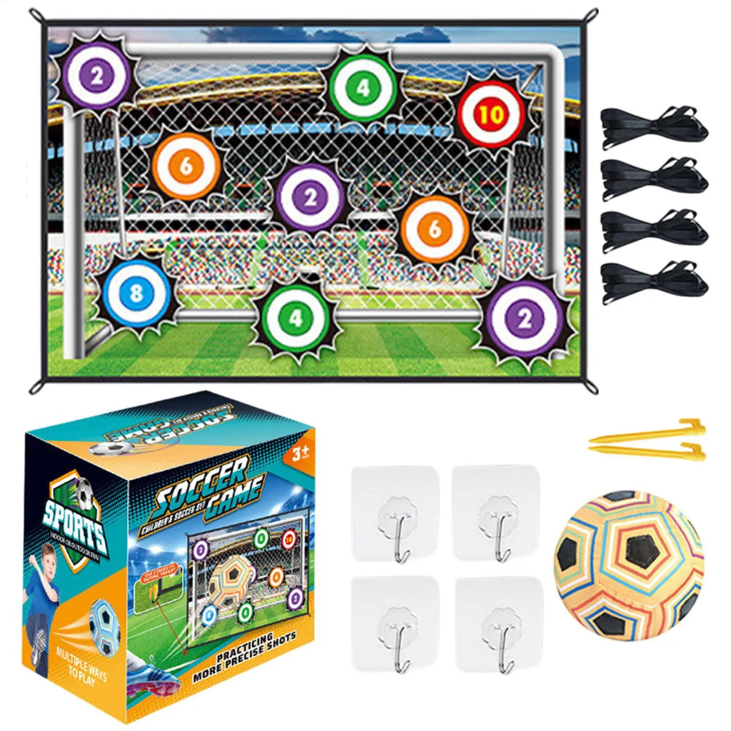 Soccer Ball Game Set for Kids Boys Toss Soccer Goal Game Soccer Training Equipment Set With 1 Ball 1 Flannel Target And 2 Ground
