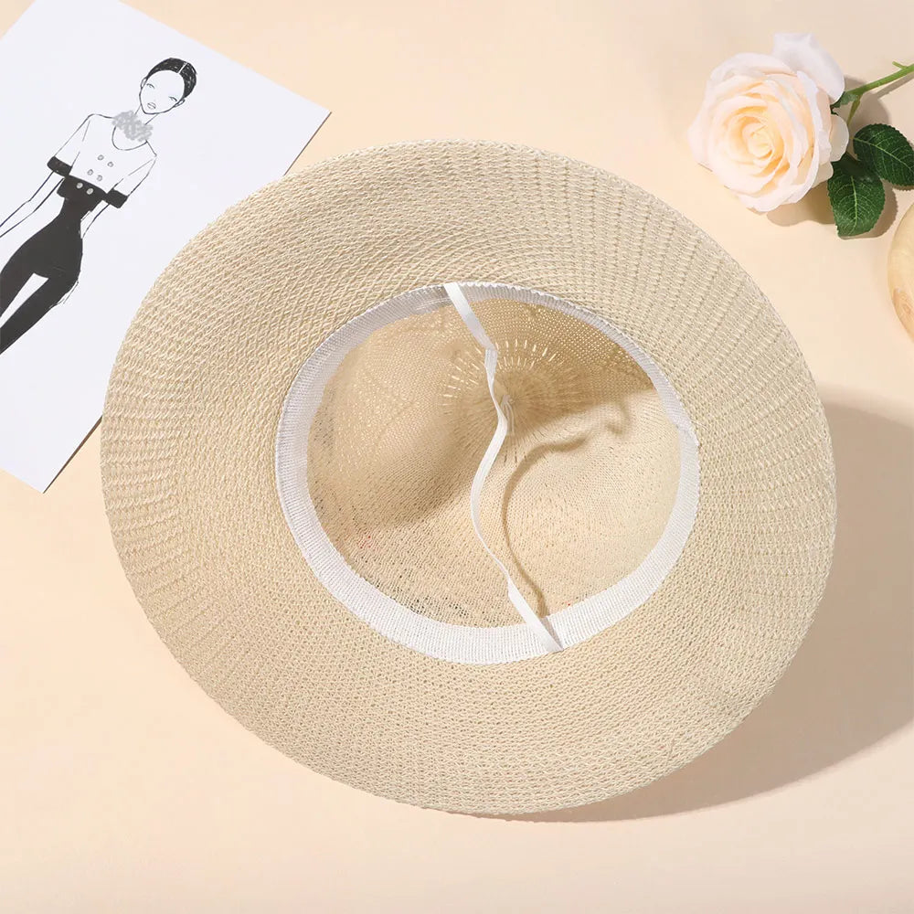 Summer Hats For Women Sun Hat Beach Ladies Fashion Ribbon Fisherman's hat Lady Casual Sun Hats For Women Straw Hat