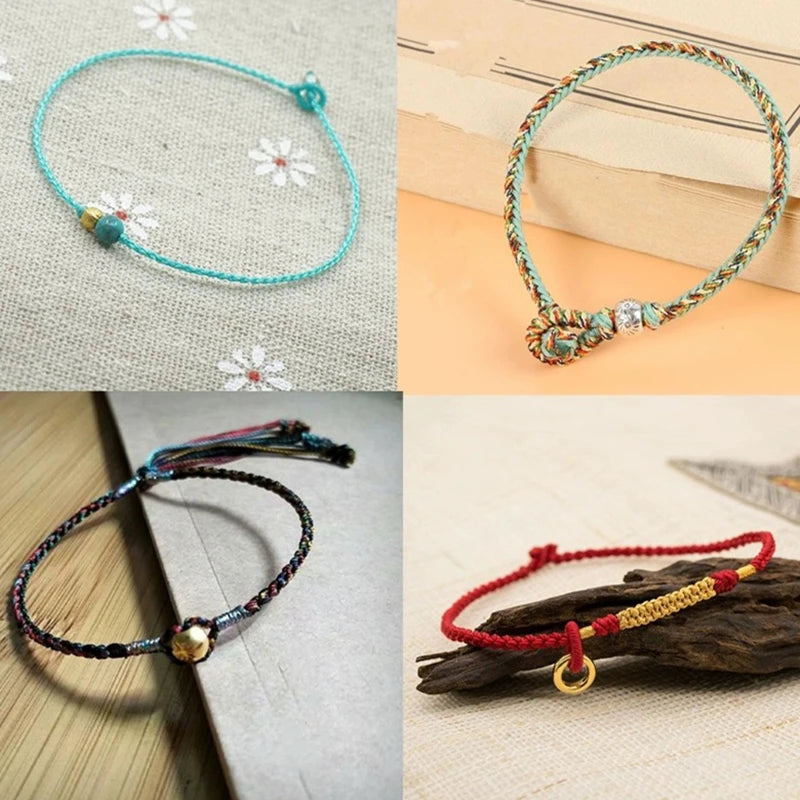 NEW 0.4/0.8/1.0/1.5mm Nylon Cord Thread Chinese Knot Macrame Cord Bracelet Braided String DIY Tassels Beading Shamballa Thread
