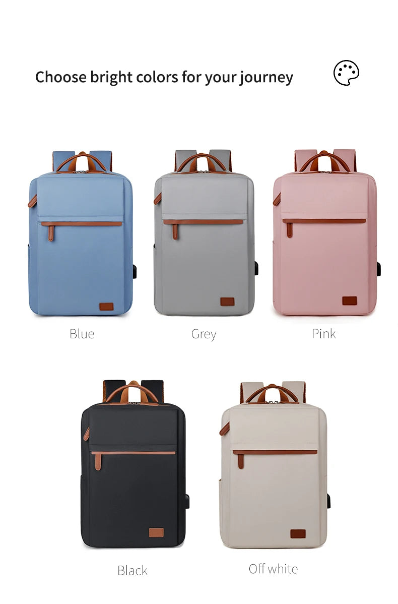 Fashionable and Simple Large-Capacity Backpack for Daily Commuting and Office Use