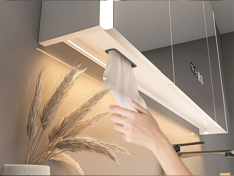 Bathroom Furniture Mirror Cabinet Modern Solid Wood Bathroom Smart with Light Defogging Beauty Mirror with Storage Locker