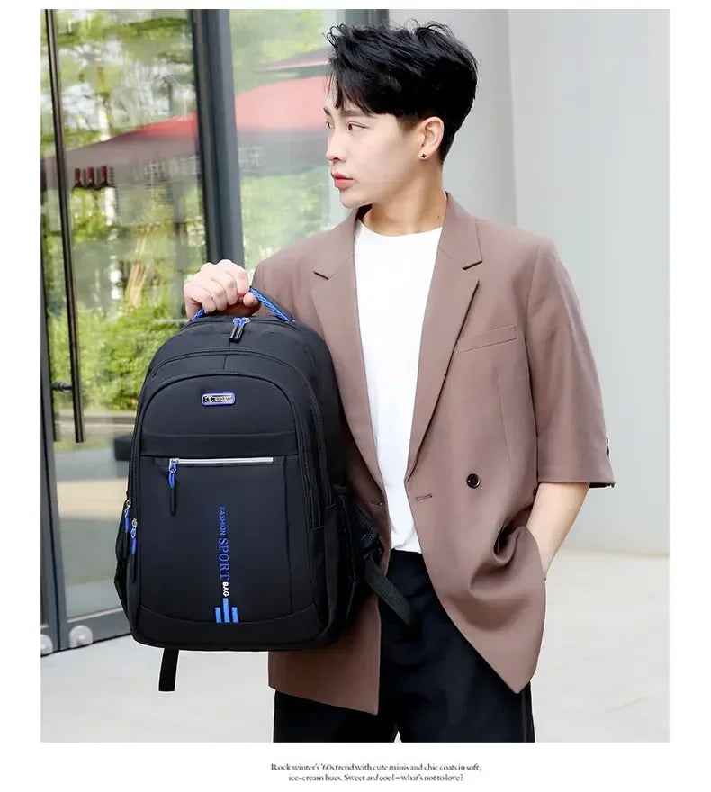 Men's Backpacks Oxford Waterproof Rucksack Business Computer Bag Casual Travel Backpack Senior High School Student Schoolbag sac