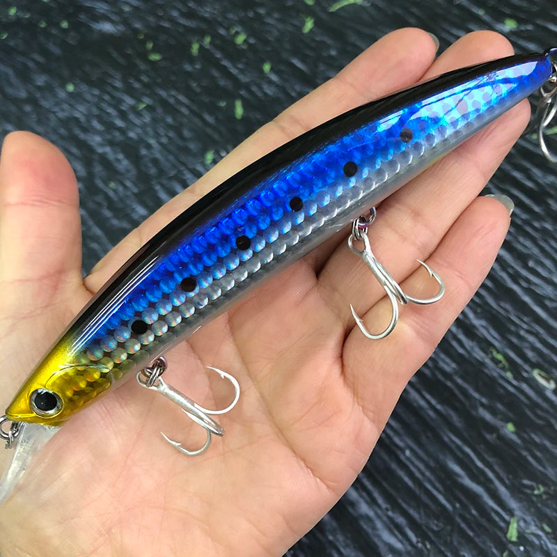 26g 130mm Floating Minnow Fishing Lures Long Cast Wobblers Artificial Hard Baits Trolling Saltwater Bass Trout Lures Equipment