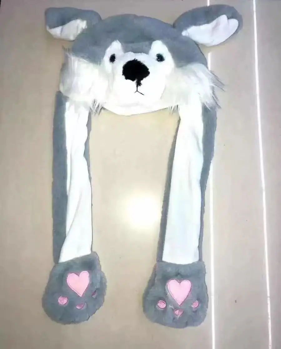 2023 New Halloween Men's and Women's Rabbit Hats Plush Ears Activity Hats Airbag Hats Halloween Christmas Ball Hats