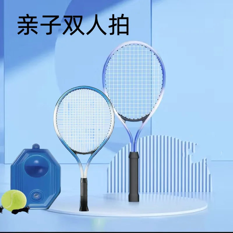 Tennis Training Aids Base With Elastic Rope Ball Practice Self-Duty Shock Absorb Rebound Tennis Trainer Partner Sparring Device