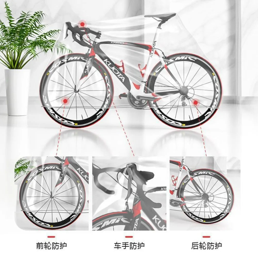 Bicycle Cover Disposable Waterproof Dustproof Cover Dust Transparent Motorcycle Covers Bike Protective Gear Bycicle Accessories
