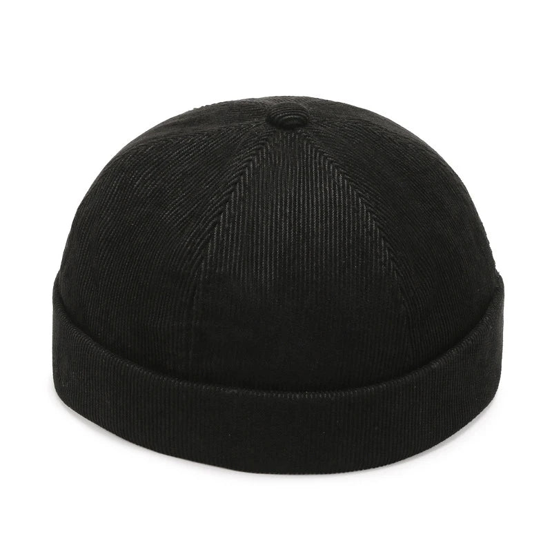 Beanie Hat Hip Hop Hats Bonnet Homme Winter Hat For Women Brimless Skullies Cap Men's Solid Color Street Vintage Portable Hats