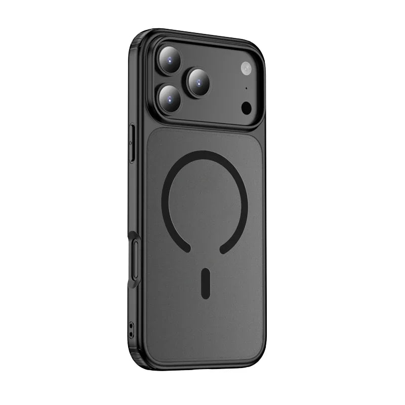 Premium Magnetic Charging Frosted Shockproof Phone Case for IPhone 17 Air 16 15 14 Plus Pro Max Skin Feeling Rugged Armor Cover