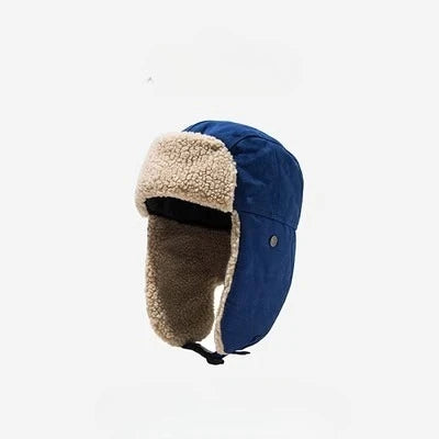 Men's and Women's Winter Lei Feng Hats, Fashionable and Trendy Ear Protection Hats, Warm Cotton Hats, Pilot Motorcycle Hats