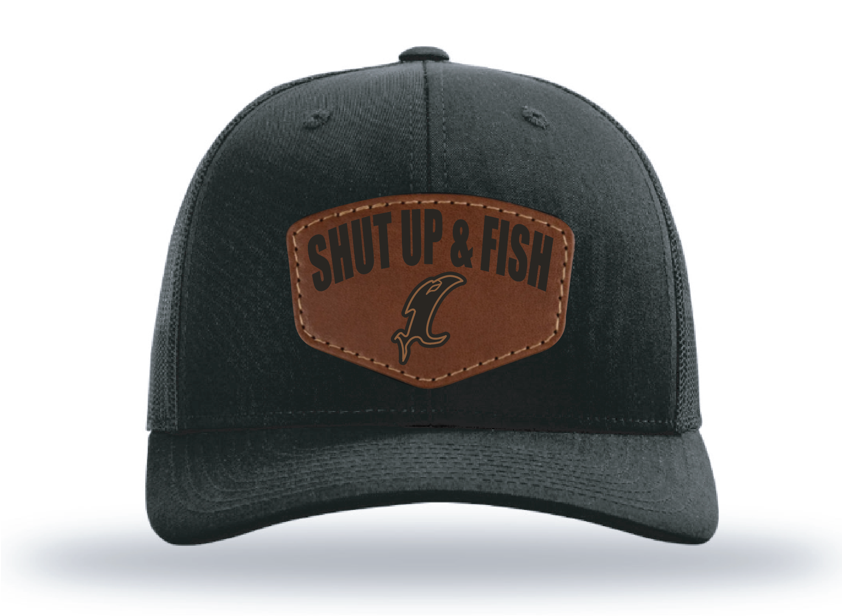 Shut Up & Fish Vic Patch - Black