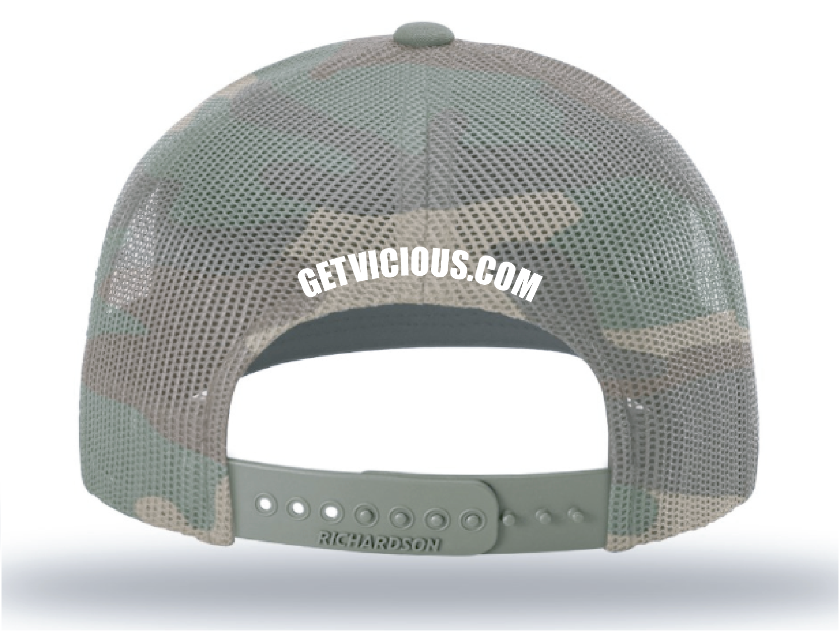 Shut Up & Fish Flag Patch - Green Camo