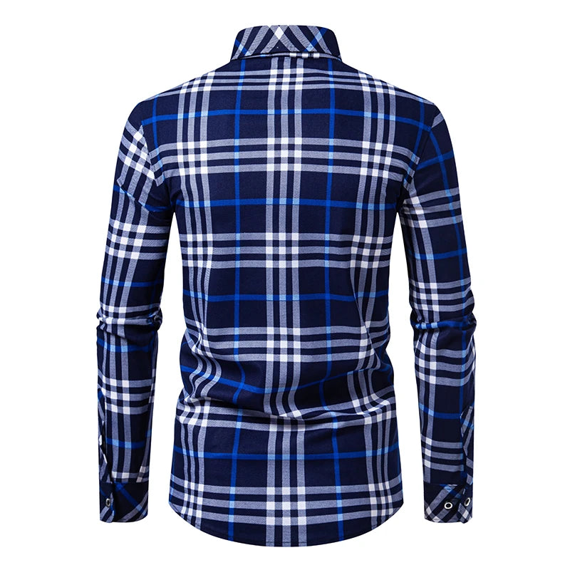 2025 Men's Striped Long Sleeve Shirt Business Casual Fashion Comfortable Non Ironing Four Seasons Versatile Top