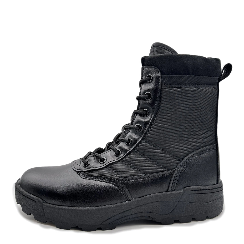 Black High-Top Tactical Boots Lightweight Wear-Resistant for Men And Women Comfortable Military Style Shoes