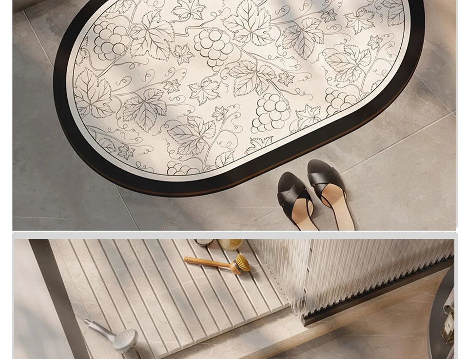 Bathroom Carpet Water-absorbing Quick-drying Floor Mat Non-slip Wash-free Rug Home Decoration Bath Diatom Mud Rugs  Alfombra