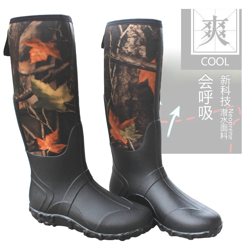 Men's Outdoor Deep Forest Boots Snow Boots Fashion Boots Rain Boots Fishing Car Wash Shoes