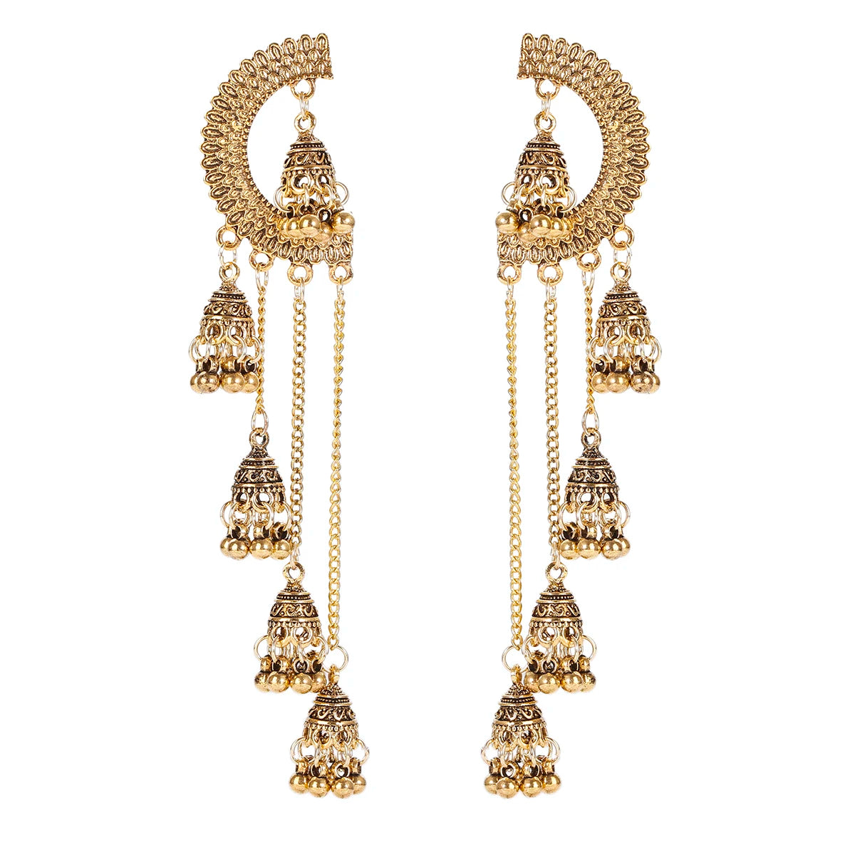 1Pair Earrings For Women Accessories Bells Indian Jewelry Ear Rings For Girls Fashion Vintage Earring Dangling Gift Kolczyki