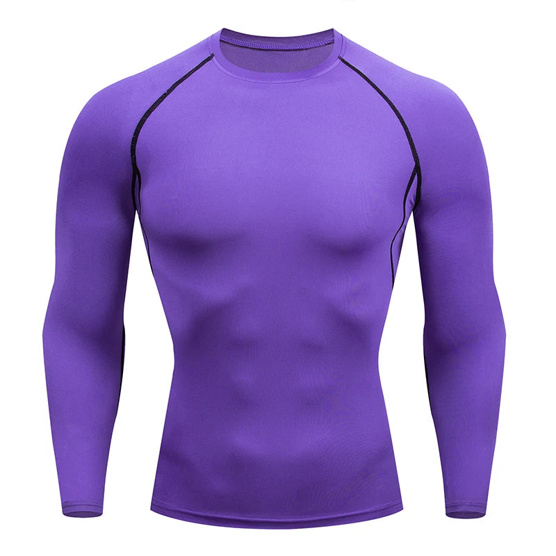 Long Sleeve Compression Shirts for Men Gym Workout Rash Guard Undershirts Baselayers Athletic Quick Dry Tees Top Running clothes